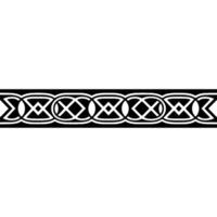 Geometric Celtic Knot Border Minimalist Black And White vector