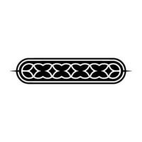 Geometric Ornament, Black White Decorative Element vector