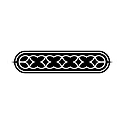Geometric Ornament, Black White Decorative Element