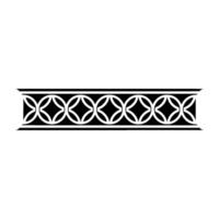 Geometric Border Black White, Elegant Ornamentation vector