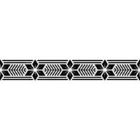 Geometric Black Border Ornamental Motif On Gradient Background vector