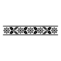 Elegant Black White Winter Border With Snowflakes And Holly vector
