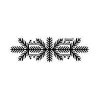 Minimalist Black Christmas Ornament On White Background vector
