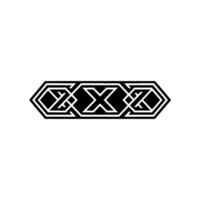 Geometric Black And White Ornament On Light Gray Background vector