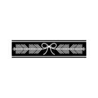 Minimalist Festive Border With Bow And Foliage vector