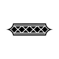 Geometric Black White Border Element, Decorative vector