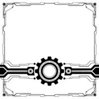 Futuristic Tech Frame Gear vector
