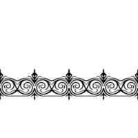 Elegant Ornamental Border Black Scrollwork vector