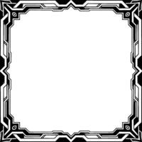 Geometric Silver Frame With White Blank Space, Modern vector