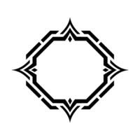 Geometric Black Frame On White Minimalist, Modern Elegance vector