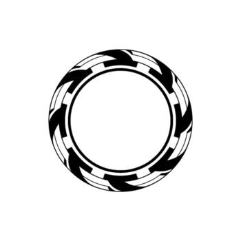 Abstract Tire Tread Circle On Gradient Background vector