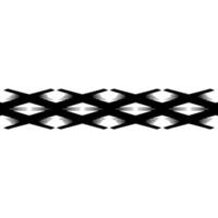 Black And White Geometric Pattern Border On White Background vector