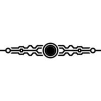Tech Circuit Element, Black And White Minimalist, Futuristic Aesthetics vector
