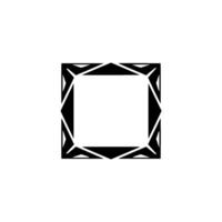 Geometric Black Frame On White, Minimalist Abstract vector