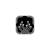 Abstract Circuit Board Minimalist Tech - Data vector