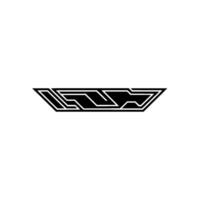 Abstract Geometric, Tech Style On White vector