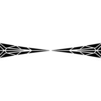 Geometric Abstract Black Triangles On White, Symmetry, Minimalist vector