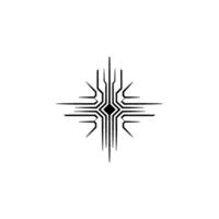 Abstract Geometric Cross Symbol, Minimalist, Modern Branding vector