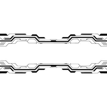 Futuristic Circuitry Lines On Gradient Gray Technology Background vector