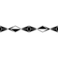 Geometric Border, Black And White, Minimalist Style - Pattern vector