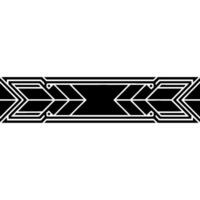 Art Deco Border Geometric Black And White Element vector