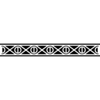 Geometric Black And White Border, Minimalist Pattern vector