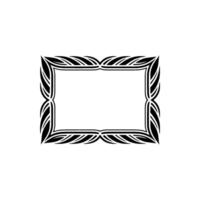 Decorative Black Frame On White Background, Minimalist vector