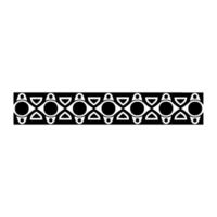 Geometric Black And White Border On Gradient Background - Abstract vector
