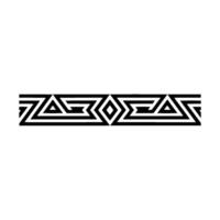 Geometric Black And White Decorative Border - Pattern vector
