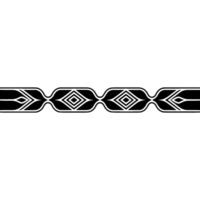 Minimalist Geometric Border In Black And White - Line vector