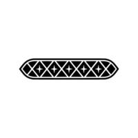 Geometric Black And White Decorative Border - Illustration vector