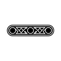 Geometric Art Deco Border Ornament In Black And White vector