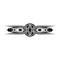 Intricate Black Ornament On White Background Decorative vector