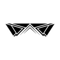 Geometric Abstract In Black And White, Minimalist Element vector