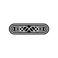 Modern Black Geometric Element On Light Gray Background vector