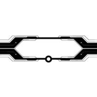 Futuristic Tech Interface Element, Minimalist Black White vector