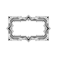 Modern Geometric Frame Element, Techinspired, Minimalist Illustration vector