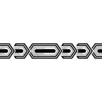 Minimalist Geometric Border In Black And White - Lines vector