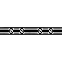 Minimalist Black And White Intertwined Border vector