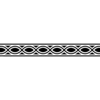 Geometric Border Minimalist Black White Pattern On White Background vector