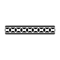 Simple Geometric Border In Black On White Background vector