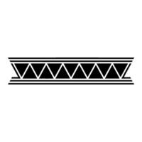 Minimalist Geometric Border Element Triangles Lines, Monochrome vector
