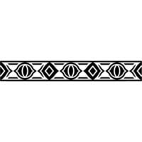 Geometric Border, Black White Pattern, Decorative vector