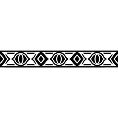 Geometric Border, Black White Pattern, Decorative