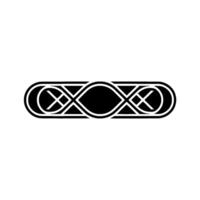 Minimalist Abstract Ornament Black White, Geometric, Modern vector