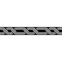 Geometric Braided Border, Black White Background vector