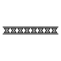 Geometric Border, Black And White, Repeating Pattern - Line vector