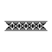Geometric Black Border On White Minimalist, Elegant Pattern vector