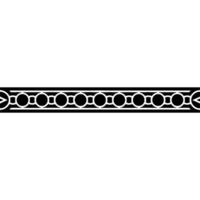 Minimalist Geometric Border Ornament In Black And White vector