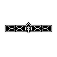Minimalist Leaf Border Geometric Line Art Element For Branding vector